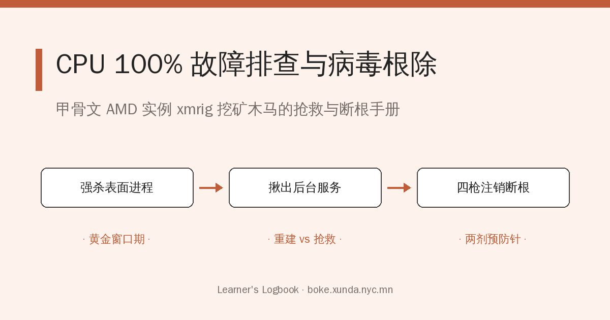 甲骨文 AMD 服务器 CPU 100% 故障排查与病毒根除手册